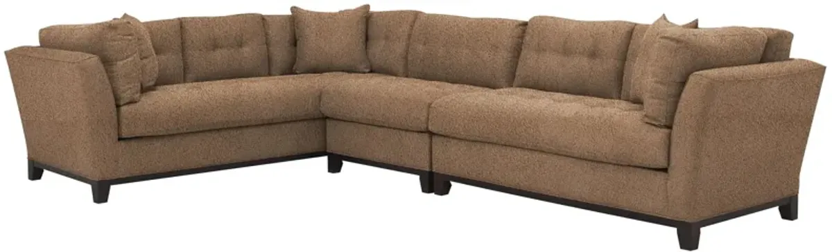 Cityscape 3-pc. Sectional in Suede So Soft Khaki by H.M. Richards