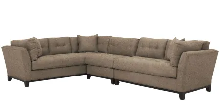 Cityscape 3-pc. Sectional in Suede So Soft Mineral by H.M. Richards