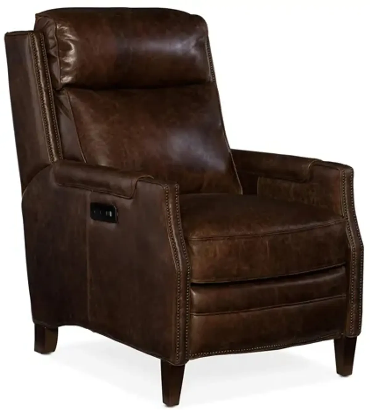 Regale Power Recliner with Power Headrest in Brown by Hooker Furniture