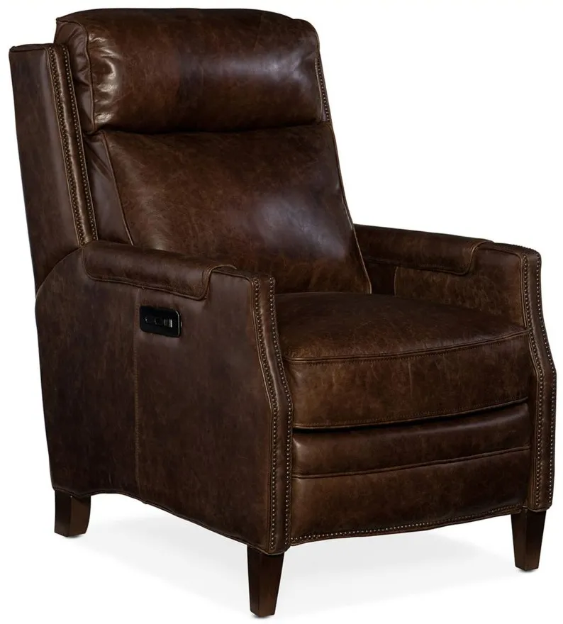 Regale Power Recliner with Power Headrest in Brown by Hooker Furniture