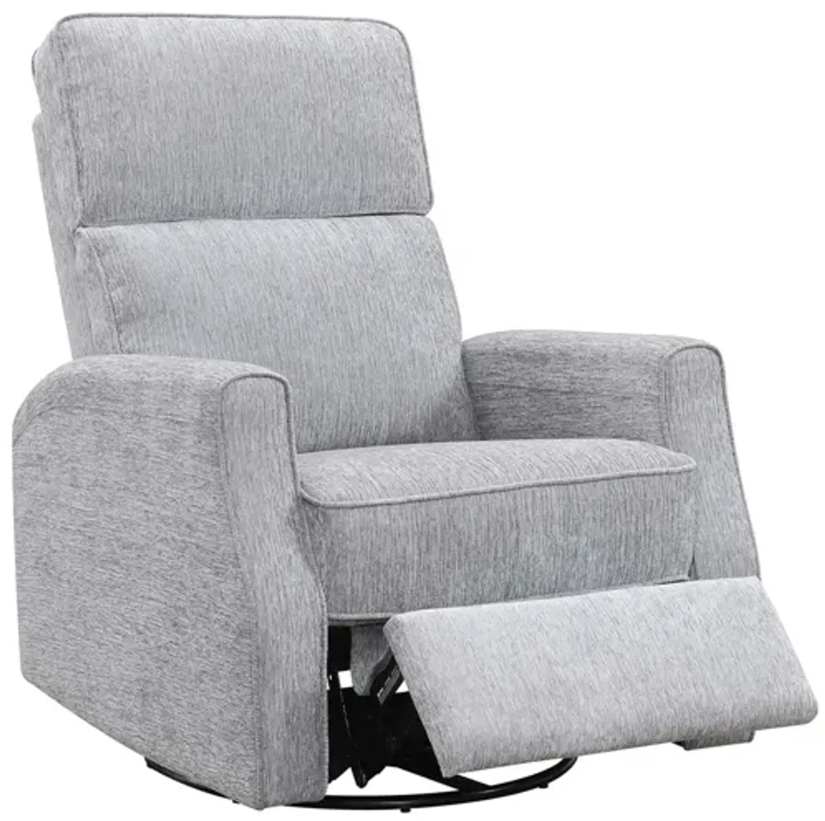 Tabor Swivel Gliding Recliner in Gray Graphite by Emerald Home Furnishings