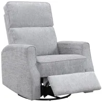 Tabor Swivel Gliding Recliner in Gray Graphite by Emerald Home Furnishings