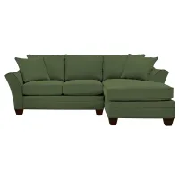 Foresthill 2-pc. Right Hand Chaise Sectional Sofa in Suede So Soft Pine by H.M. Richards