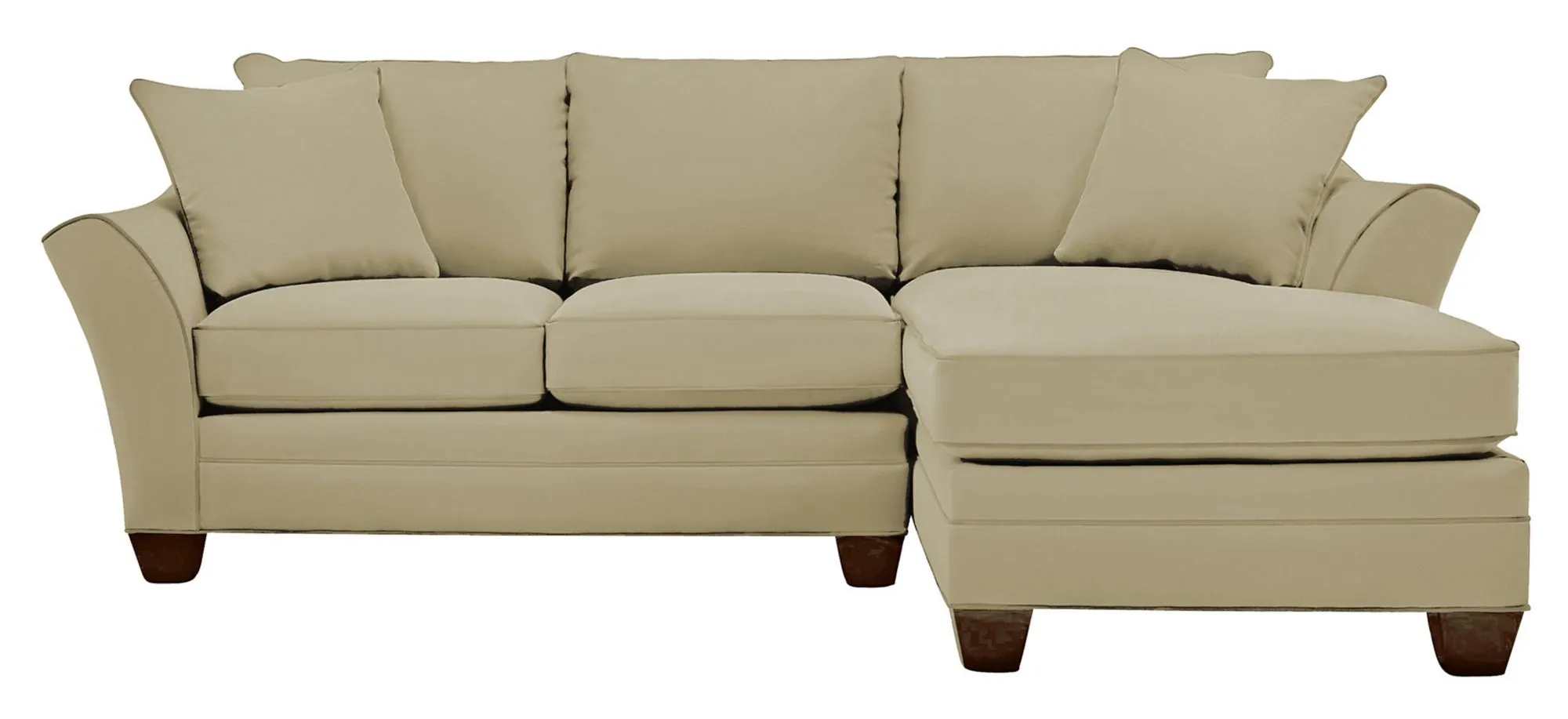 Foresthill 2-pc. Right Hand Chaise Sectional Sofa in Suede So Soft Vanilla by H.M. Richards