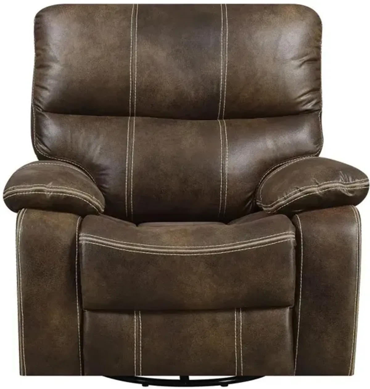 Jessie James Swivel Gliding Recliner in chocolate brown by Emerald Home Furnishings