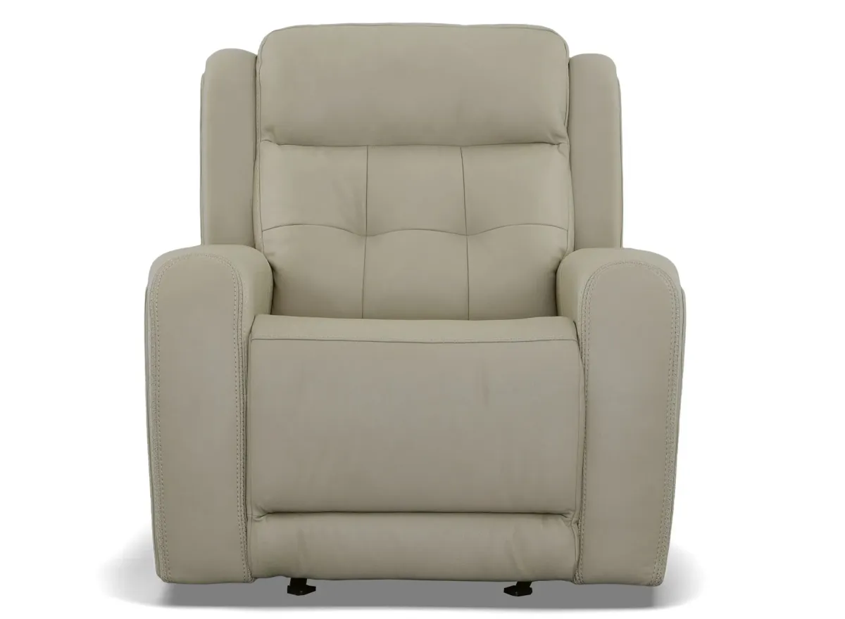 Grant Power Gliding Recliner w/ Power Headrest in Ivory by Flexsteel