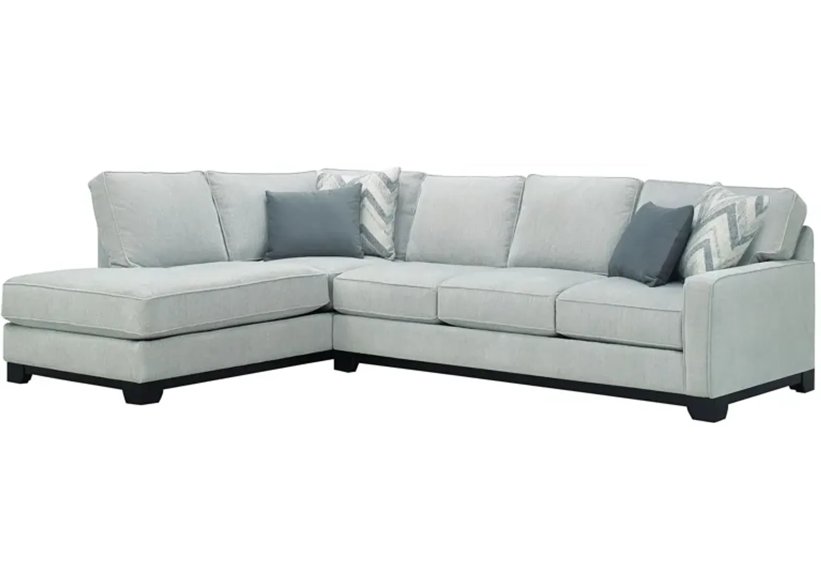 Arlo 2-pc. Sleeper Sectional Sofa in Suede Dove by Jonathan Louis