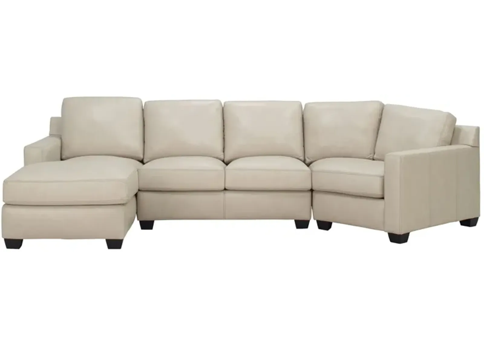 Anaheim Leather 3-pc. Sectional in White by Bellanest