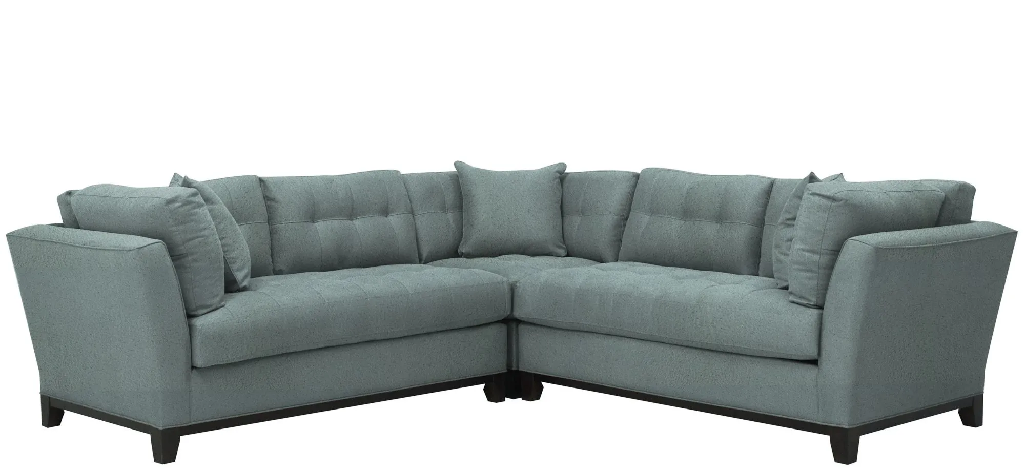Cityscape 3-pc. Symmetrical Sectional in Suede So Soft Hydra by H.M. Richards