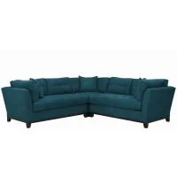 Cityscape 3-pc. Symmetrical Sectional in Suede So Soft Lagoon by H.M. Richards