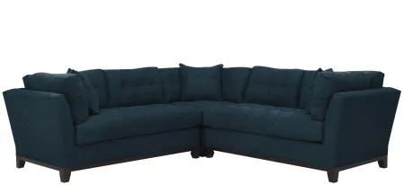 Cityscape 3-pc. Symmetrical Sectional in Suede So Soft Midnight by H.M. Richards