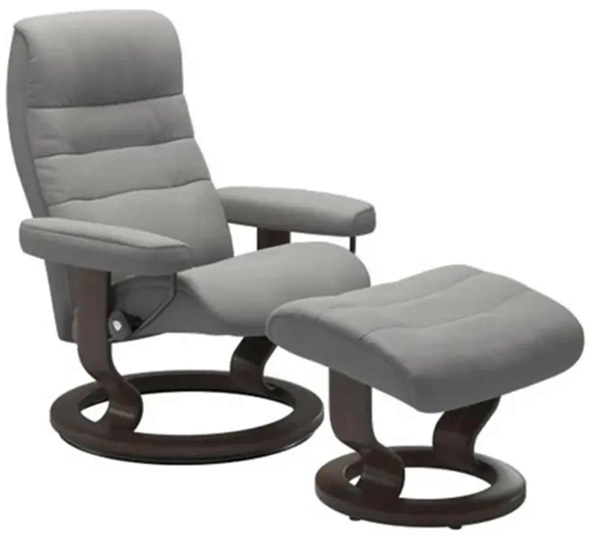 Stressless Opal Medium Classic Reclining Chair and Ottoman