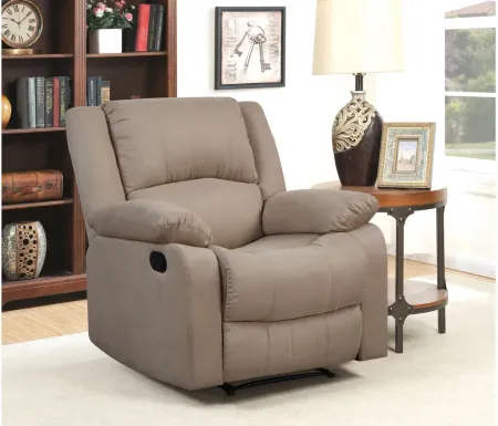 Pierce Manual Recliner in Beige by Lifestyle Solutions