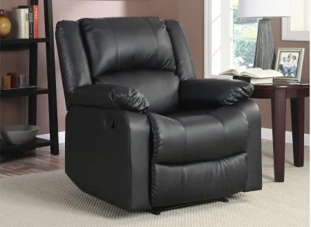 Pierce Manual Recliner in Black by Lifestyle Solutions