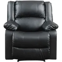 Pierce Manual Recliner in Black by Lifestyle Solutions