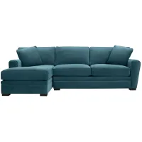 Artemis II 2-pc. Full Sleeper Left Hand Facing Sectional Sofa in Gypsy Teal by Jonathan Louis