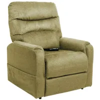 Spice Power Heat and Massage Lift Recliner in Stone by Bellanest