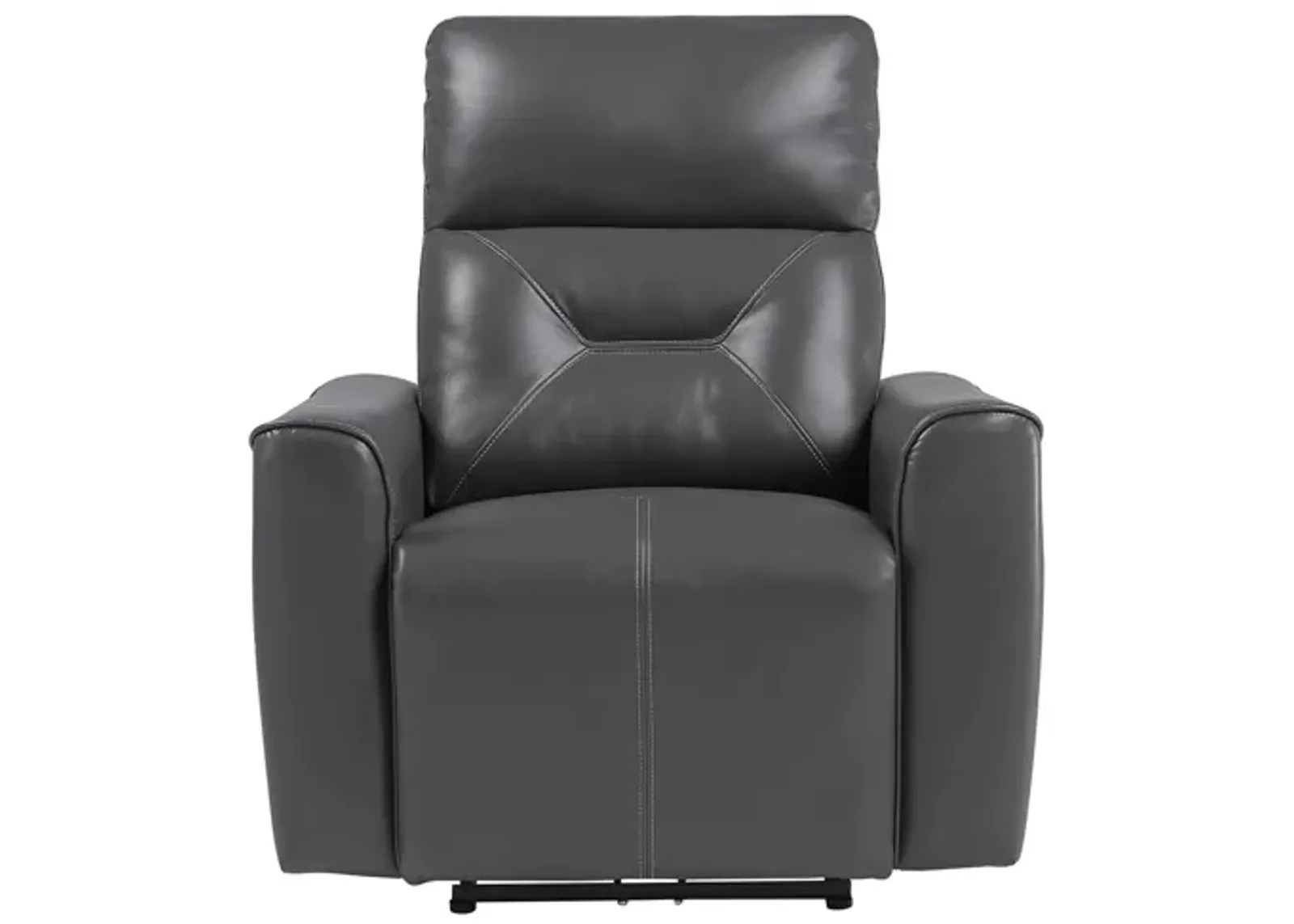 Sonata Power Reclining Chair With Usb Port in Dark Gray by Homelegance