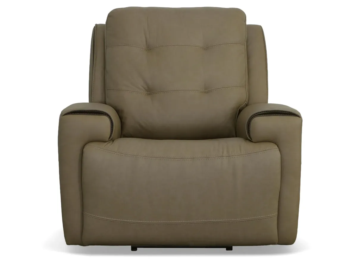 Iris Power Recliner w/ Power Headrest in Khaki by Flexsteel