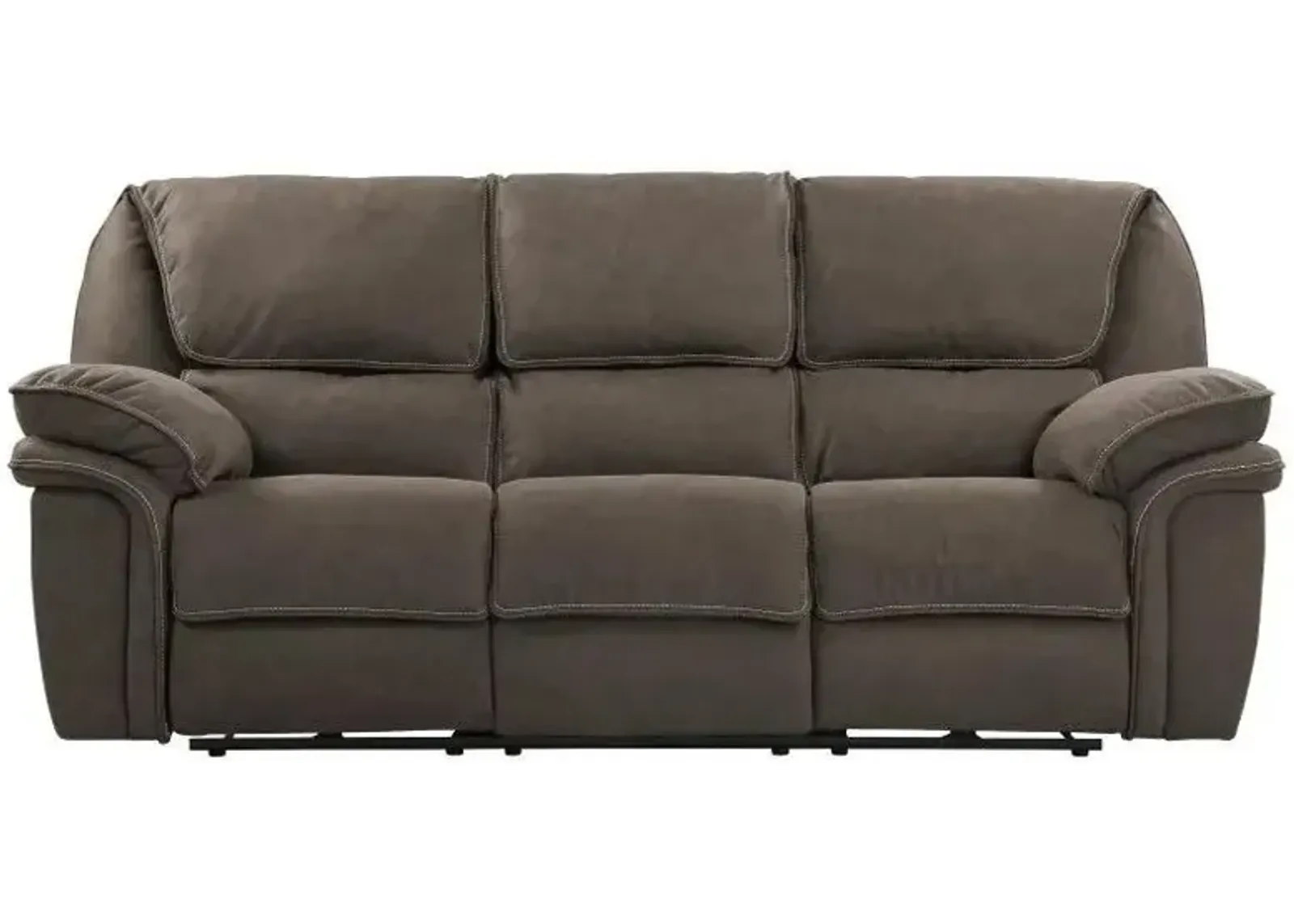 Allyn Power Reclining Sofa in Gray Taupe by Emerald Home Furnishings