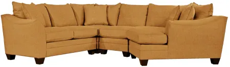 Foresthill 4-pc. Right Hand Cuddler Sectional Sofa in Elliot Sunflower by H.M. Richards