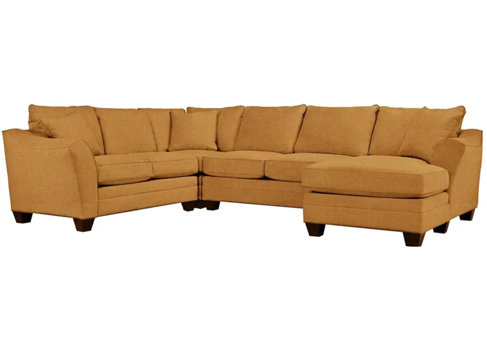 Foresthill 4-pc. Sectional w/ Right Arm Facing Chaise in Elliot Sunflower by H.M. Richards