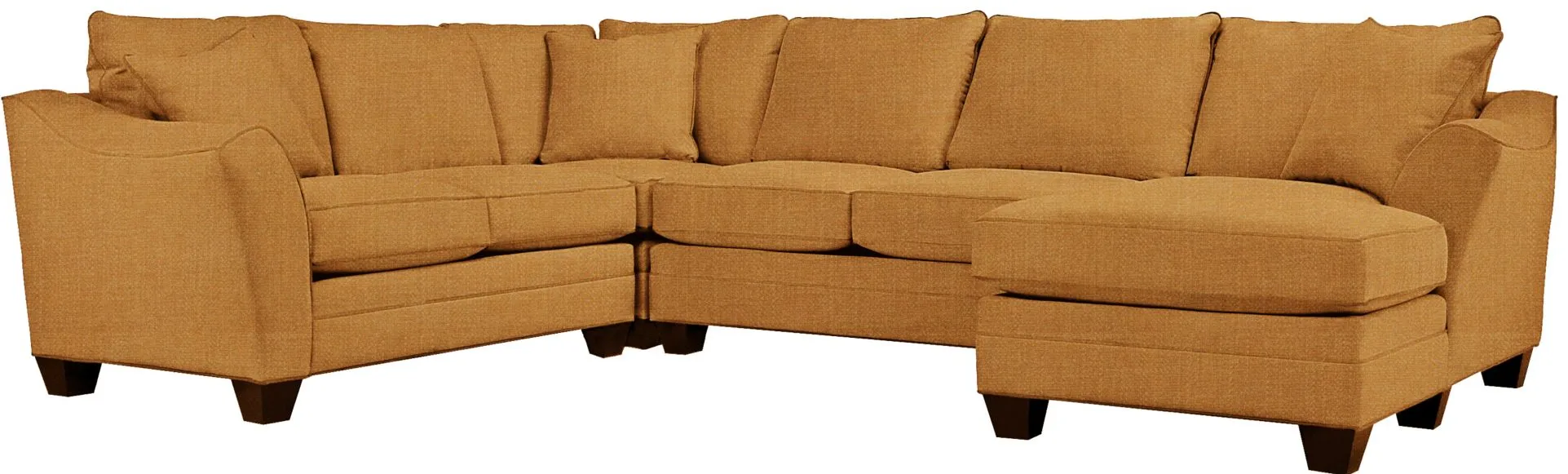 Foresthill 4-pc. Sectional w/ Right Arm Facing Chaise in Elliot Sunflower by H.M. Richards
