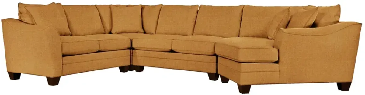 Foresthill 4-pc. Right Hand Cuddler with Loveseat Sectional Sofa in Elliot Sunflower by H.M. Richards