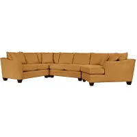 Foresthill 4-pc. Right Hand Cuddler with Loveseat Sectional Sofa in Elliot Sunflower by H.M. Richards
