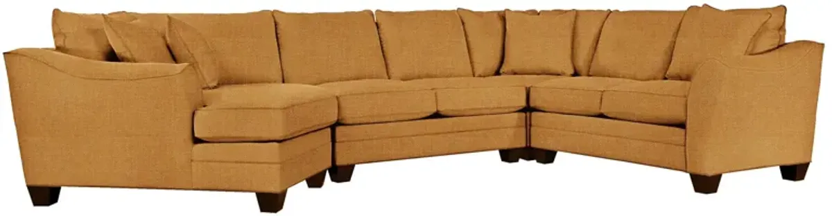 Foresthill 4-pc. Left Hand Cuddler with Loveseat Sectional Sofa in Elliot Sunflower by H.M. Richards