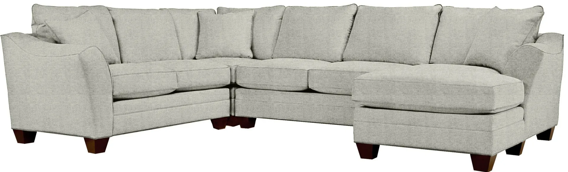 Foresthill 4-pc. Sectional w/ Right Arm Facing Chaise in Elliot Smoke by H.M. Richards