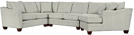 Foresthill 4-pc. Right Hand Cuddler with Loveseat Sectional Sofa in Elliot Smoke by H.M. Richards