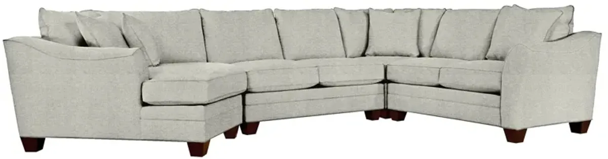 Foresthill 4-pc. Left Hand Cuddler with Loveseat Sectional Sofa in Elliot Smoke by H.M. Richards