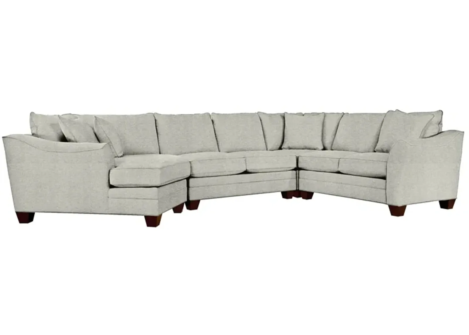 Foresthill 4-pc. Left Hand Cuddler with Loveseat Sectional Sofa in Elliot Smoke by H.M. Richards