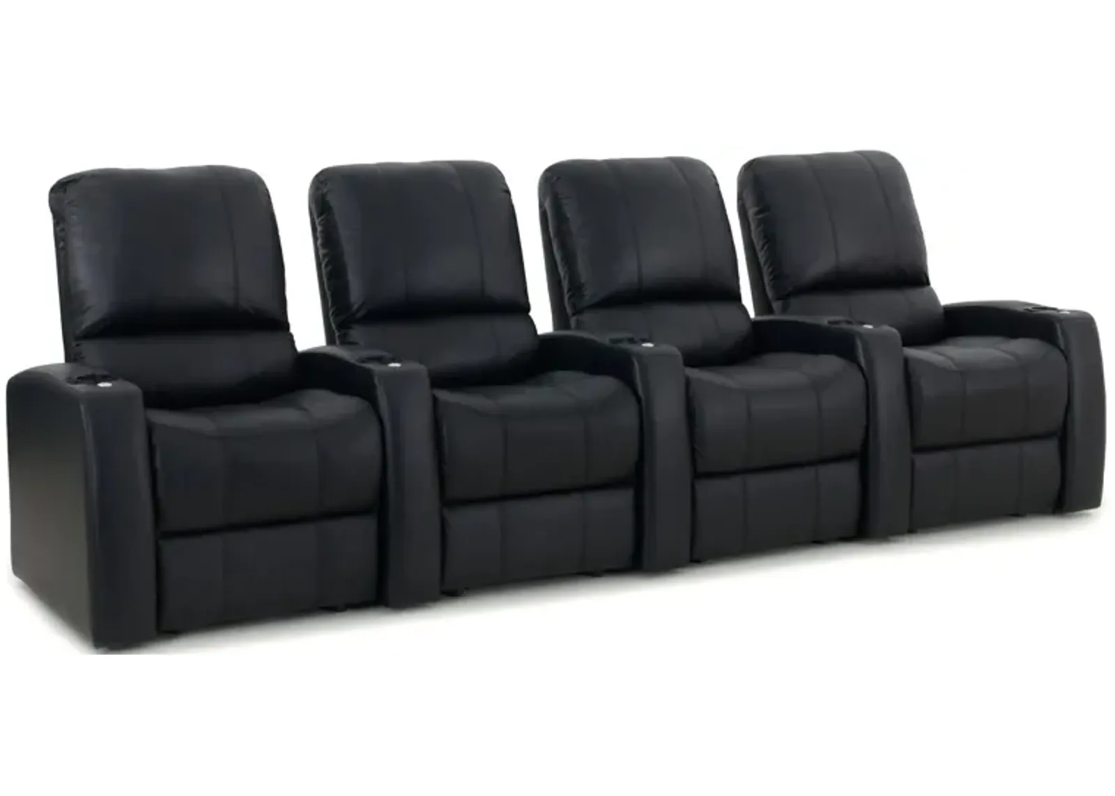 Harkins 4-pc. Leather Power-Reclining Sectional Sofa in Black by Bellanest