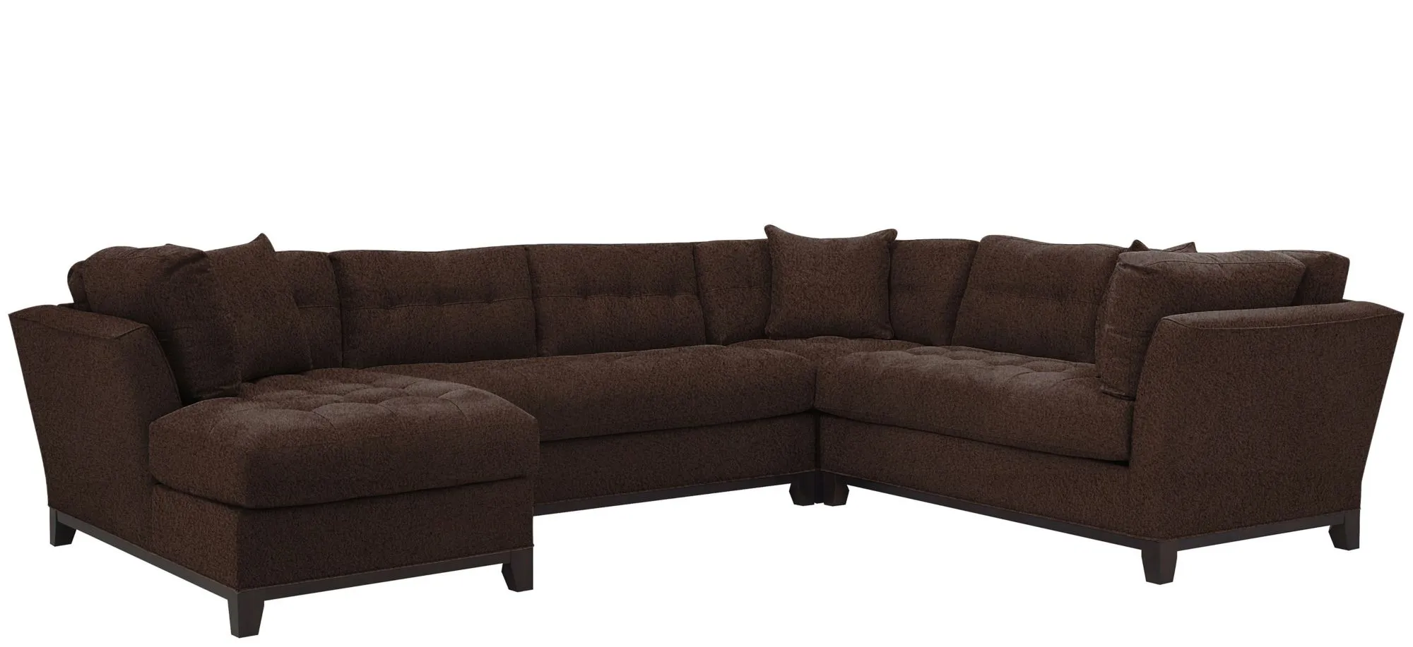 Cityscape 4-pc. Sectional in Suede So Soft Chocolate by H.M. Richards