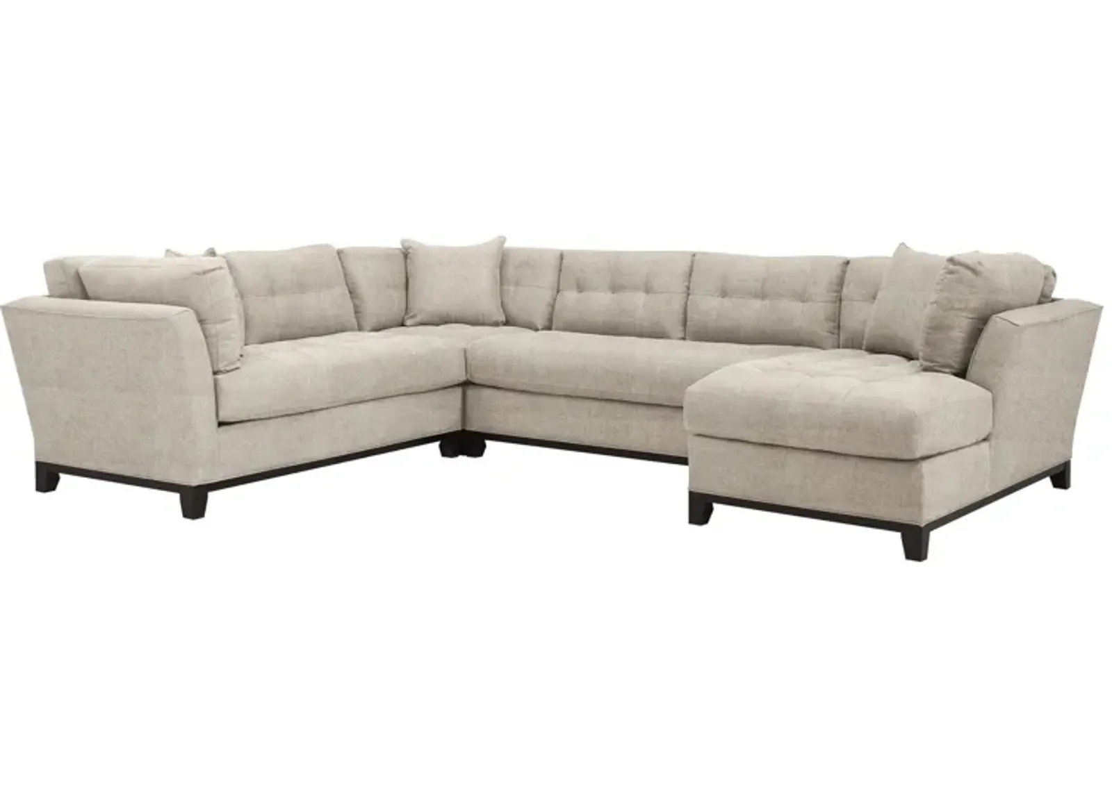 Cityscape 4-pc. Sectional in Elliot Pebble by H.M. Richards