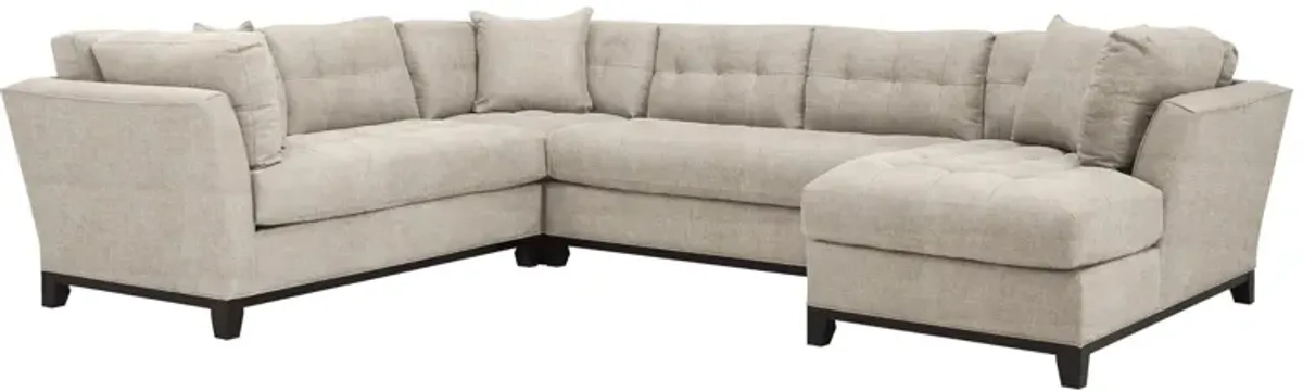 Cityscape 4-pc. Sectional in Elliot Pebble by H.M. Richards