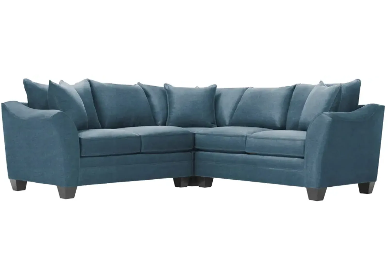 Foresthill 3-pc. Symmetrical Loveseat Sectional Sofa in Santa Rosa Denim by H.M. Richards