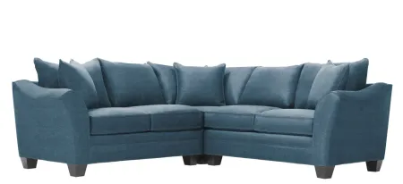 Foresthill 3-pc. Symmetrical Loveseat Sectional Sofa in Santa Rosa Denim by H.M. Richards