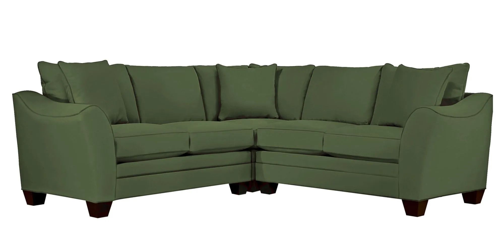 Foresthill 3-pc. Symmetrical Loveseat Sectional Sofa in Suede So Soft Pine by H.M. Richards
