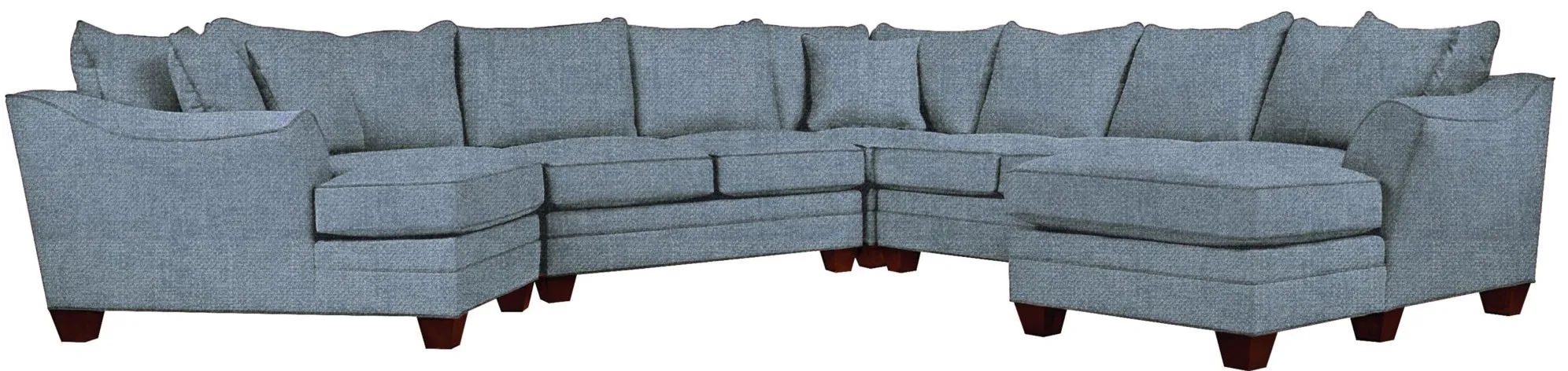 Foresthill 5-pc. Right Hand Facing Sectional Sofa in Elliot French Blue by H.M. Richards