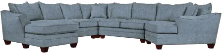 Foresthill 5-pc. Left Hand Facing Sectional Sofa in Elliot French Blue by H.M. Richards
