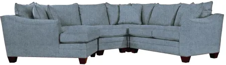 Foresthill 4-pc. Left Hand Cuddler Sectional Sofa in Elliot French Blue by H.M. Richards