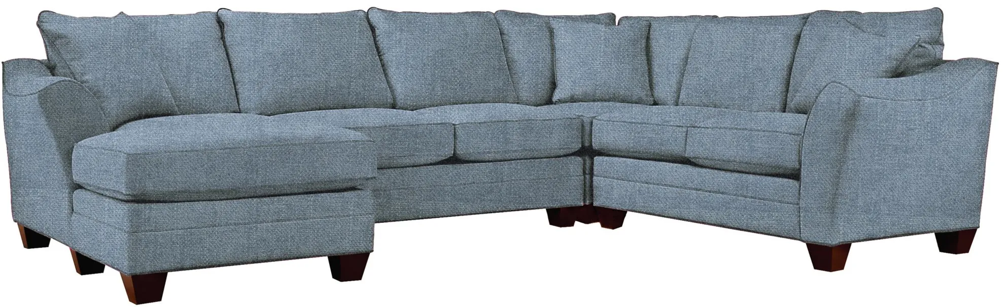 Foresthill 4-pc. Left Hand Chaise Sectional Sofa in Elliot French Blue by H.M. Richards