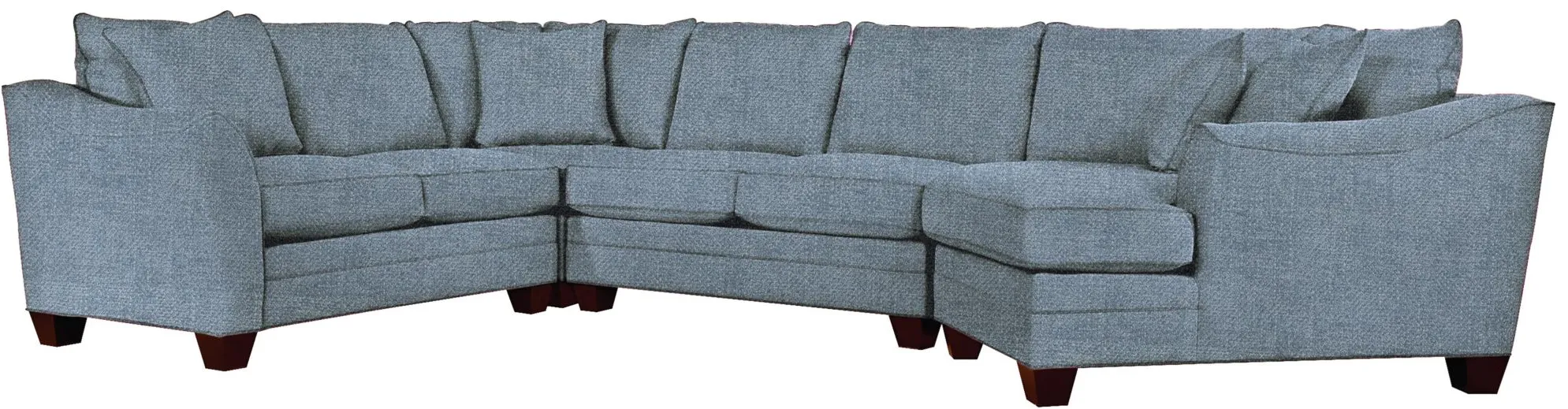 Foresthill 4-pc. Right Hand Cuddler with Loveseat Sectional Sofa in Elliot French Blue by H.M. Richards