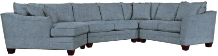 Foresthill 4-pc. Left Hand Cuddler with Loveseat Sectional Sofa in Elliot French Blue by H.M. Richards