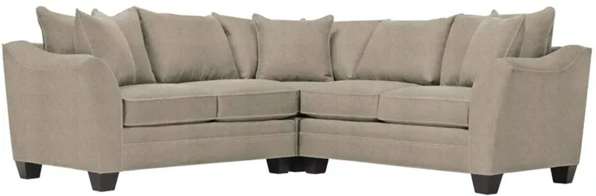 Foresthill 3-pc. Symmetrical Loveseat Sectional Sofa in Sugar Shack Putty by H.M. Richards