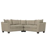 Foresthill 3-pc. Symmetrical Loveseat Sectional Sofa in Sugar Shack Putty by H.M. Richards