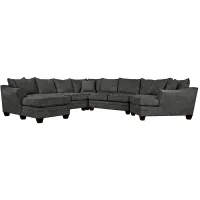 Foresthill 5-pc. Right Hand Facing Sectional Sofa in Elliot Graphite by H.M. Richards